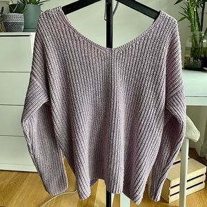Lilac knot sweater